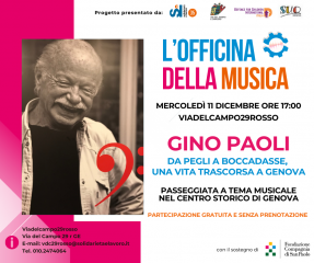 Gino paoli - da pegli a boccadasse, una vita trascorsa a genova ( visita gratuita in viade